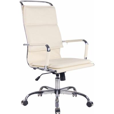 Chaise de bureau Bedford en similicuir et veritable cuir beige Similicuir