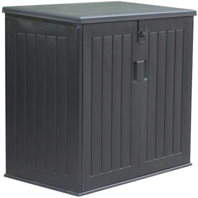 GARDIUN  Soften 775l Outdoor Storage Resin Deck Box Gris 116 x 71 x 112.5/109 cm