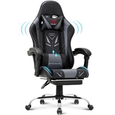 COLAMY Chaise Gaming Ergonomique avec Repose-Pieds - Gris