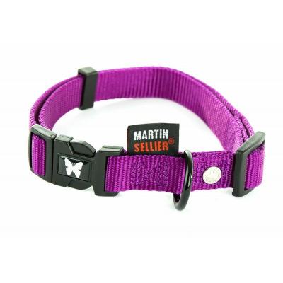 MARTIN SELLIER Collier Nylon R&eacute;glable 16-30/45 Mauve - 