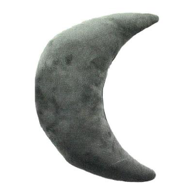 Comete - Coussin extra-doux en forme de lune gris 30x45