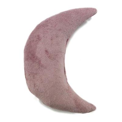 Comete - Coussin extra-doux en forme de lune rose 30x45