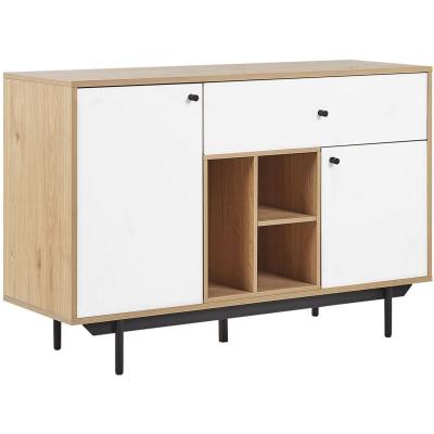 Commode buffet scandinave avec 2 compartiments &agrave; portes et 1 tiroir