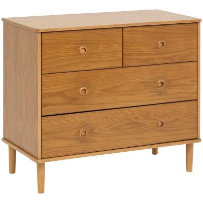 Atmosphera - Commode Charlie 4 tiroirs marron cr&eacute;ateur d'int&eacute;rieur