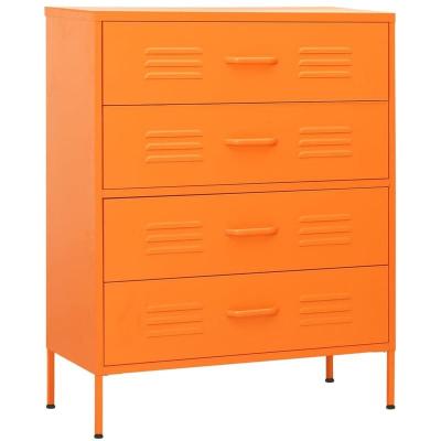 Vidaxl - Commode Orange 80x35x101,5 cm Acier Orange