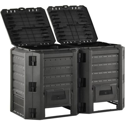 VIDAXL Composteur de jardin Noir 800 L  - N/A