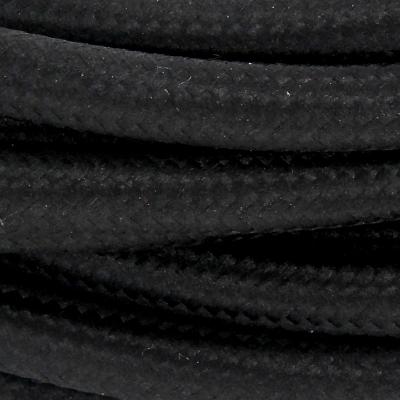 CHACON C&acirc;ble en textile noir  3m 2 x 0,75mm&sup2;