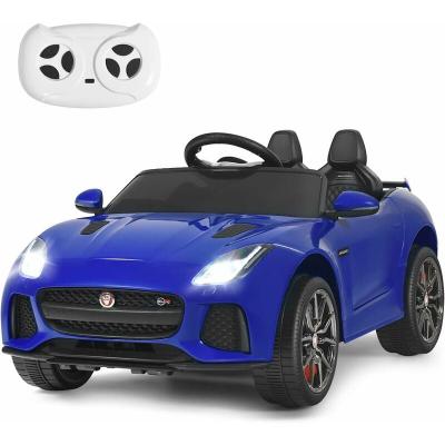 COSTWAY Voiture &eacute;lectrique pour enfants -  - Jaguar 12V/4,5 - T&eacute;l&eacute;commande 2.4G - MP3, USB, TF - Bleu 