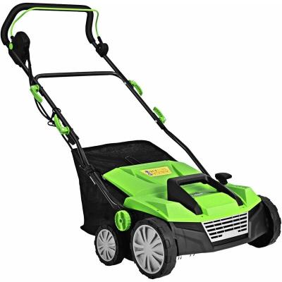 COSTWAY Scarificateur Electrique -  - Largeur de Travail 38 cm - Bac de Ramassage 45 L - 4 Profondeurs R&eacute;glable