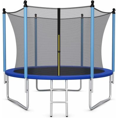 COSTWAY Trampoline -  - 244cm - Filet de s&eacute;curit&eacute; - Tapis de saut - Charge 80 kg