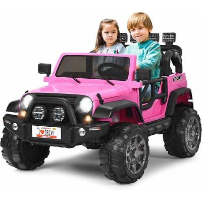 COSTWAY Voiture &Eacute;lectrique 12v Pour Enfants 3+ Ans, 2 Places, T&eacute;l&eacute;commande 2.4g