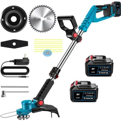 MAGICFOX Coupe-Bordures Brushless Sans Fil 36V D&eacute;broussailleuse &eacute;lectrique  avec 2 Batteries 4.0Ah 3 Types de Lames T&ecirc;te 