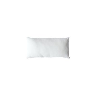 Coussin non d&eacute;houssable en coton uni Blanc 30x50 cm