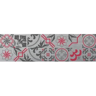 CPM Cr&eacute;dence adh&eacute;sive en aluminium Carreaux de ciment - 90 x 20 - Gris