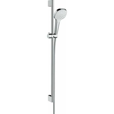 HANSGROHE Set de douche 1jet EcoSmart 9 l/min avec barre Unica Croma 90 cm blanc/chrom&eacute;