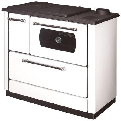 SANNOVER Cuisini&egrave;re Bois avec Four Chauffage seul Dana  9 kW Blanc