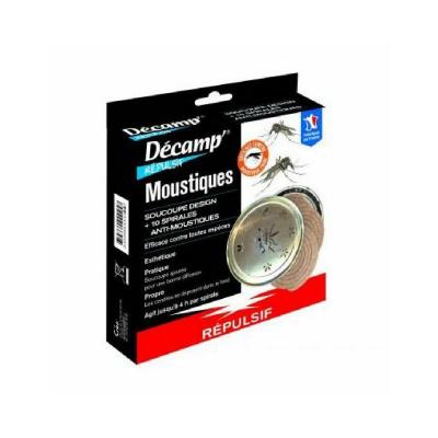DECAMP Spirales anti-moustiques avec soucoupe  &agrave; cendres design