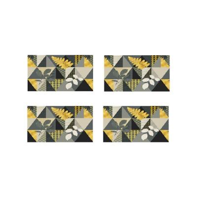 PARIS PRIX Set De Table &Agrave; Motifs ""loelia"" 28x44cm Jaune & Noir