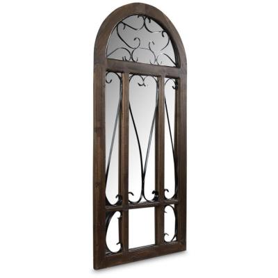 DECORATION D AUTREFOIS Miroir ancien vertical bois