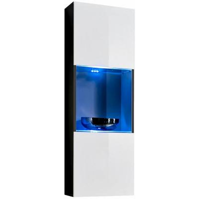 Armoire murale mod&egrave;le nora v3 (40x126cm) couleur blanche et noire TVAM020BLWH