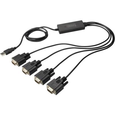 DIGITUS  4xrs232 Usb-a To Vga Adapter Noir