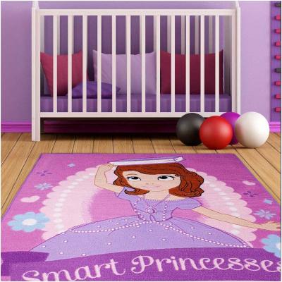 DISNEY Tapis enfant 95x133 rectangle tiss&eacute; rose SOFIA A