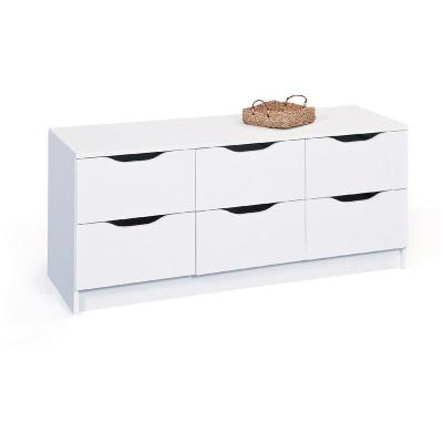 Commode &agrave; six tiroirs, coloris blanc, 50 x 40 x 120 cm 8052773328234