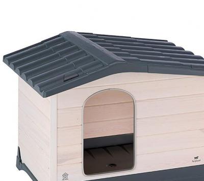 FERPLAST  Niche Pour Chien Lodge 70 73x59x54 Cm Exterior Wooden Resine 