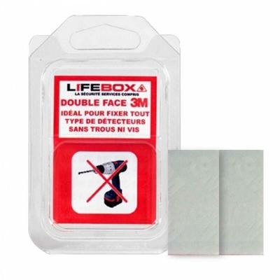 LIFEBOX Adh&eacute;sif double face 3m pour fixation tout type d&eacute;tecteur - doubleface01