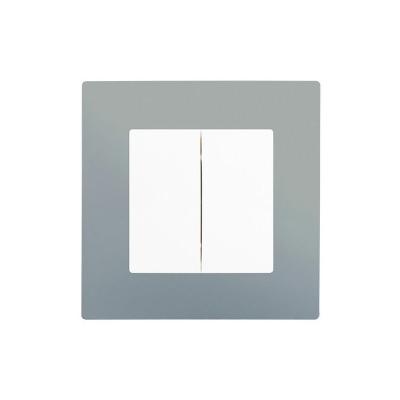 SIEMENS  - Double Va et Vient Blanc Delta Viva + Plaque Silver