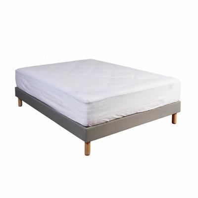 TERRE DE NUIT  Drap housse 100% coton blanc bonnet 40 cm 160x200
