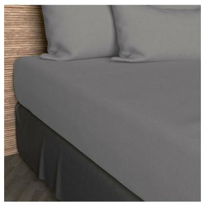 SOLEIL D OCRE Drap housse 90x190 cm en coton 57 Fils Soleil D'ocre gris - Gris