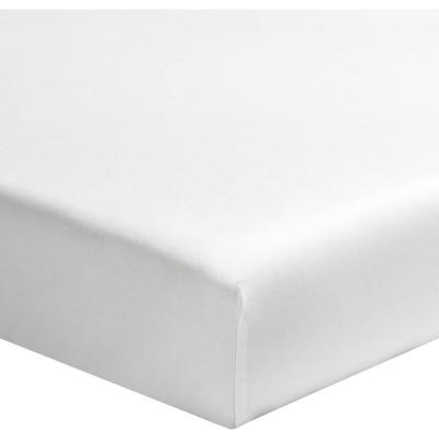 BABY FOX  Drap housse b&eacute;b&eacute; blanc percale bonnet 15 cm 60x120