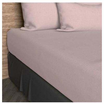 SOLEIL D OCRE Drap housse uni en coton 160x200 cm JERSEY rose, par Soleil d'ocre