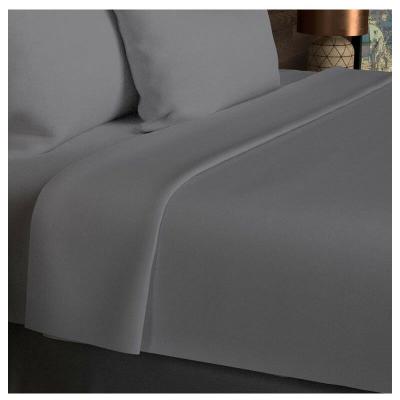 SOLEIL D OCRE Drap plat en coton 57 fils 240x290 cm UNI gris, par Soleil d'ocre 