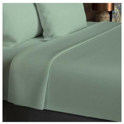 SOLEIL D OCRE Drap plat en coton 57 fils 240x290 cm UNI vert deau par Soleil docre