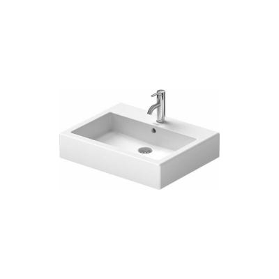 Duravit - Lavabo Vero 600mm, avec trop-plein, avec banc &agrave; trou de