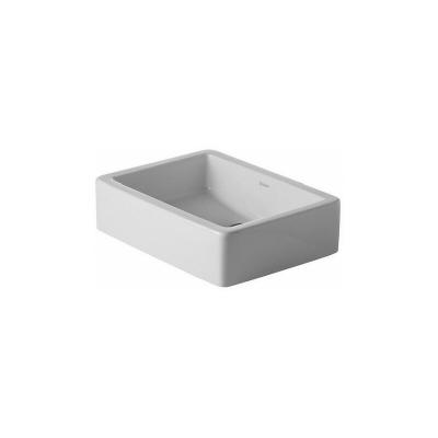Duravit Vero Lavabo &agrave; poser ferm&eacute;, sans trop-plein, 50x38 cm, blanc