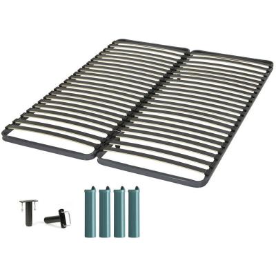 EBAC Sommier &agrave; lattes + pieds 2x80x200 C221 - 40 lattes bois - Fabrication fran&ccedil;aise