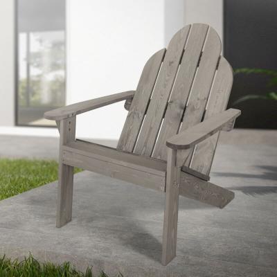 Fauteuil de jardin en bois gris 92,5 x 69,5 x 89 cm