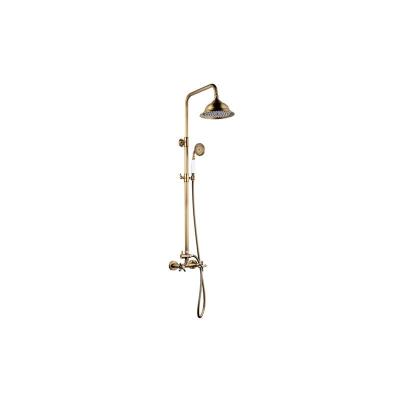 Colonne de douche avec robinet m&eacute;langeur retro - vieux-bronze