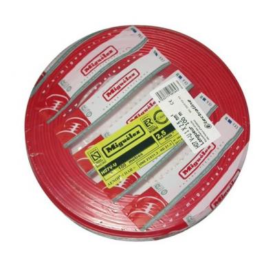 ELECTRALINE C&acirc;ble rigide HO7VU -  - 1x2.5 mm&sup2; - Longueur 100 m - Couleur rouge - Monoconducteur 