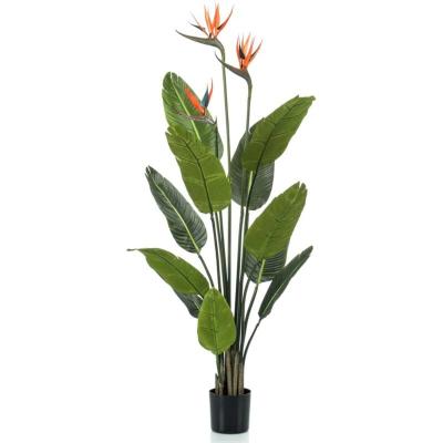 EMERALD  Plante artificielle Strelitzia en pot avec fleurs 120 cm