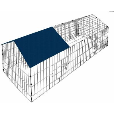 CADOCA Cage &agrave; lapins et rongeurs 180x75x75cm bleu