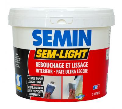 SEMIN Enduit de rebouchage all&eacute;g&eacute;, p&acirc;te  blanc 2.032 kg