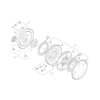 KARCHER Enrouleur cable alimentation complet pour nettoyeur haute-pression  - 42045130