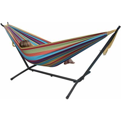 VIVERE Hamac double avec support -  - Tropical - Multicolore - Coton - Support acier 