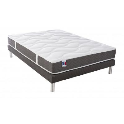 IDLITERIE Ensemble Matelas ep21/22cm 620 ressorts 140x190cm + Sommier