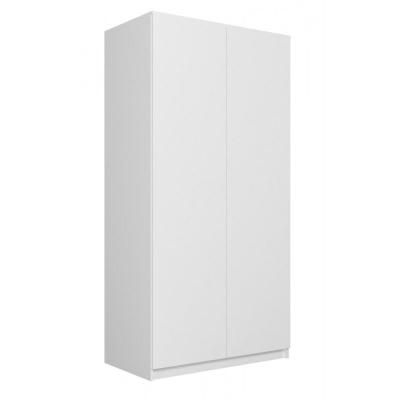 ESME - Armoire double style scandinave chambre &agrave; coucher - Blanc