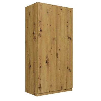 ESME - Armoire double style scandinave chambre &agrave; coucher - Ch&ecirc;ne